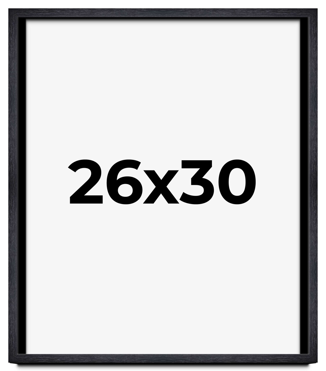 26x30 Shadow Box 1" Depth Black Picture Frame - UV Acrylic, Backing, Hanging Hardware